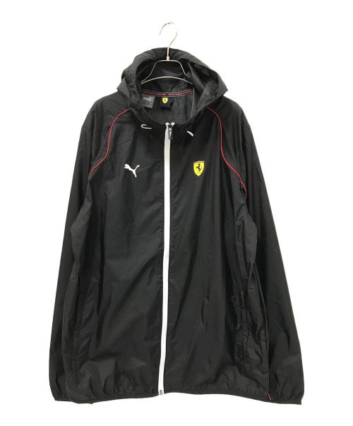 PUMA（プーマ）PUMA (プーマ) Ferrari (フェラーリ) ナイロンジャケット ブラック サイズ:US:L 未使用品の古着・服飾アイテム