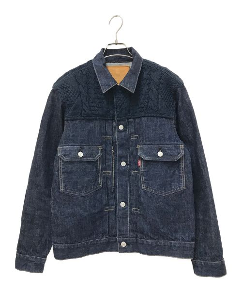 Levi's Fenom（リーバイス・フェノム）Levi's Fenom (リーバイス・フェノム) FRAGMENTS (フラグメント) ニット切替 セカンド デニムジャケット インディゴ サイズ:Lの古着・服飾アイテム