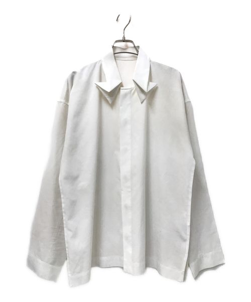 HOMME PLISSE ISSEY MIYAKE（オムプリッセ イッセイ ミヤケ）HOMME PLISSE ISSEY MIYAKE (オムプリッセ イッセイ ミヤケ) BOW-TIE PRESS SHIRT ホワイト サイズ:2の古着・服飾アイテム