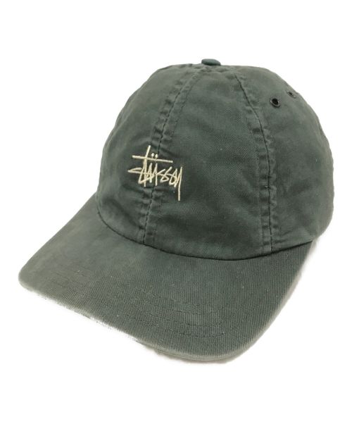 stussy（ステューシー）stussy (ステューシー) STOCK LOGO VINTAGE CAP オリーブ サイズ:下記参照の古着・服飾アイテム