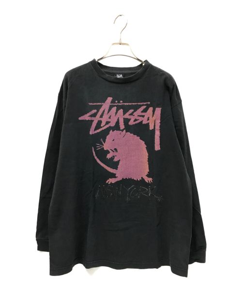 stussy（ステューシー）stussy (ステューシー) ラットプリントカットソー ブラック サイズ:Lの古着・服飾アイテム