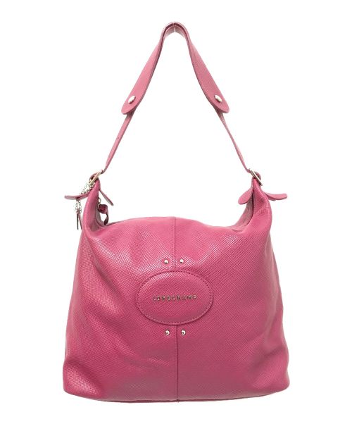 LONGCHAMP（ロンシャン）LONGCHAMP (ロンシャン) レザーショルダーバッグ ピンク サイズ:下記参照の古着・服飾アイテム