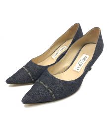 JIMMY CHOO（ジミーチュウ）の古着「RENE 65 デニムヒールパンプス」｜インディゴ