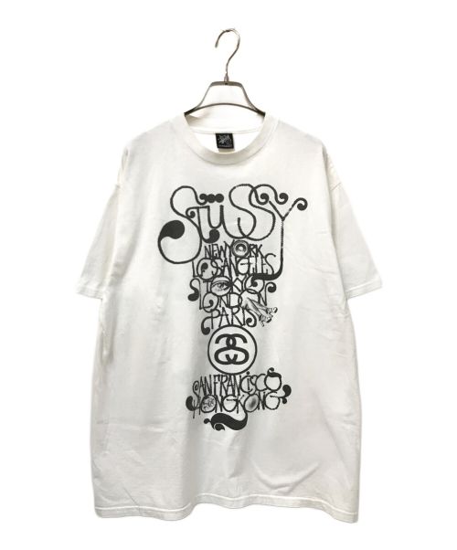 stussy（ステューシー）stussy (ステューシー) WORLD TOUR 2006 TEE ホワイト サイズ:Lの古着・服飾アイテム