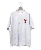AMI Alexandre Mattiussiアミ アレクサンドル マテュッシ）の古着「ハートロゴ刺繍Tシャツ」｜ホワイト