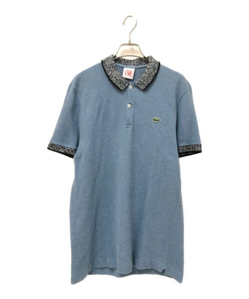 LACOSTE LIVE（ラコステライブ）LACOSTE LIVE (ラコステライブ) 襟切替ポロシャツ ブルー サイズ:4の古着・服飾アイテム