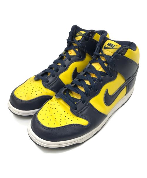 NIKE（ナイキ）NIKE (ナイキ) DUNK HIGH SP MICHIGAN イエロー×ネイビー サイズ:27.0㎝の古着・服飾アイテム