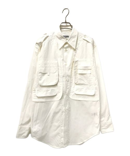 renoma PARIS（レノマ パリ）renoma PARIS (レノマ パリ) GAO コットンタイプライター マルチポケットシャツ ホワイト サイズ:1の古着・服飾アイテム
