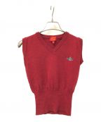 Vivienne Westwood RED LABELヴィヴィアンウエストウッドレッドレーベル）の古着「オーブ刺繍ニットベスト」｜レッド