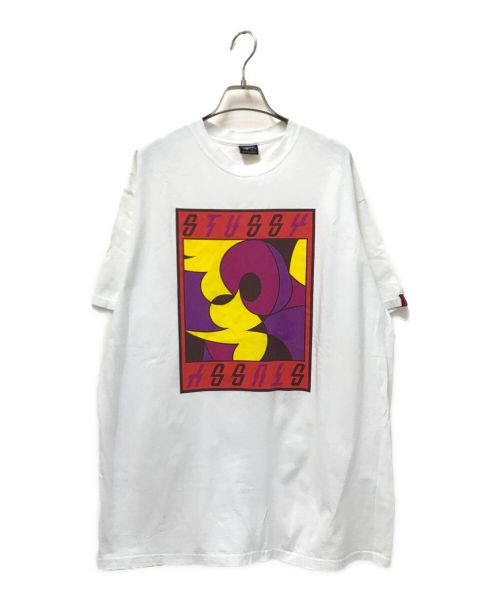 stussy（ステューシー）stussy (ステューシー) アートグラフィックTシャツ ホワイト サイズ:Lの古着・服飾アイテム