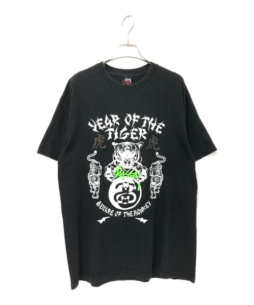 stussy（ステューシー）stussy (ステューシー) YEAR OF THE TIGER Tシャツ ブラック サイズ:Mの古着・服飾アイテム