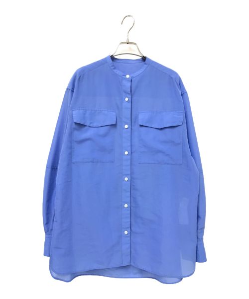 IENA（イエナ）IENA (イエナ) シアー バンドカラーシャツ ブルー サイズ:38の古着・服飾アイテム