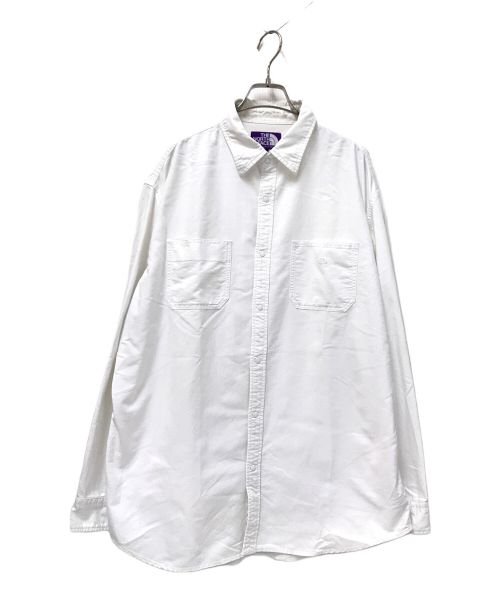 THE NORTHFACE PURPLELABEL（ザ・ノースフェイス パープルレーベル）THE NORTHFACE PURPLELABEL (ザ・ノースフェイス パープルレーベル) Cotton Polyester OX Work Shirt ホワイト サイズ:XLの古着・服飾アイテム