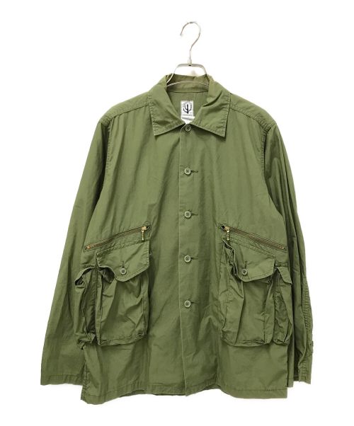 CORONA（コロナ）CORONA (コロナ) 6 POCKET CARGO SHIRT オリーブ サイズ:Sの古着・服飾アイテム