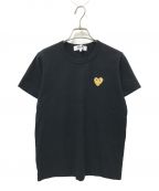 PLAY COMME des GARCONSプレイ コムデギャルソン）の古着「GOLD HEART T-SHIRT」｜ブラック