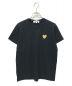 PLAY COMME des GARCONS（プレイ コムデギャルソン）の古着「GOLD HEART T-SHIRT」｜ブラック