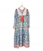 SZ Blockprints×Ron Hermanエスゼットブロックプリント×ロンハーマン）の古着「別注 Silk Jodhpur Dress」｜ブルー