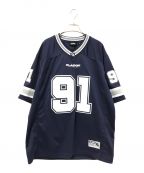 X-LARGEエクストララージ）の古着「PANELED FOOTBALL JERSEY」｜ネイビー