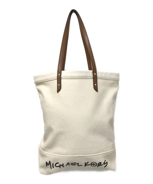 MICHAEL KORS（マイケルコース）MICHAEL KORS (マイケルコース) キャンバストートバッグ アイボリー サイズ:下記参照の古着・服飾アイテム