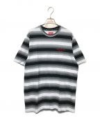 SUPREMEシュプリーム）の古着「Gradient Striped S/S TOP」｜ブラック×ホワイト