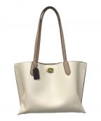 COACHコーチ）の古着「Willow tote in colorblock」｜ホワイト