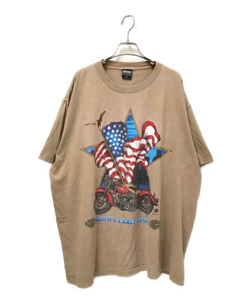 HARLEY-DAVIDSON（ハーレーダビッドソン）HARLEY-DAVIDSON (ハーレーダビッドソン) 90'sプリントTシャツ ベージュ サイズ:XLの古着・服飾アイテム