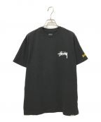 stussy×Schottステューシー×ショット）の古着「プリントTシャツ」｜ブラック