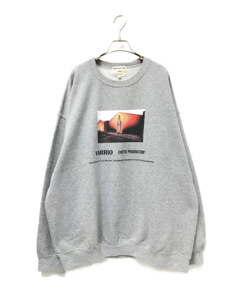 COOTIE PRODUCTIONS（クーティープロダクツ）COOTIE PRODUCTIONS (クーティープロダクツ) Print Crewneck Sweatshirt グレー サイズ:XLの古着・服飾アイテム