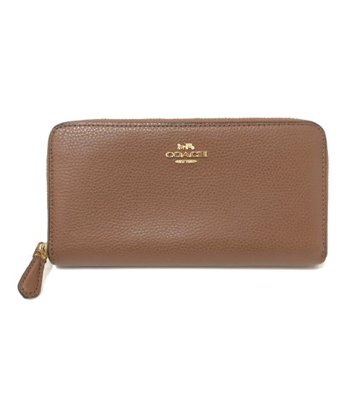 COACH（コーチ）COACH (コーチ) ラウンドファスナーウォレット ブラウン サイズ:下記参照の古着・服飾アイテム