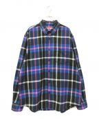 SUPREMEシュプリーム）の古着「Plaid flannel Shirt」｜ブルー×ブラック