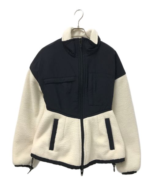 ALEXANDER WANG（アレキサンダーワン）ALEXANDER WANG (アレキサンダーワン) Oversized Fleece Jacket アイボリー×ブラック サイズ:XSの古着・服飾アイテム