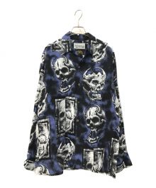 WACKO MARIA×56 TATTOO STUDIO（ワコマリア×56 タトゥースタジオ）の古着「HAWAIIAN SHIRT L/S」｜ブルー