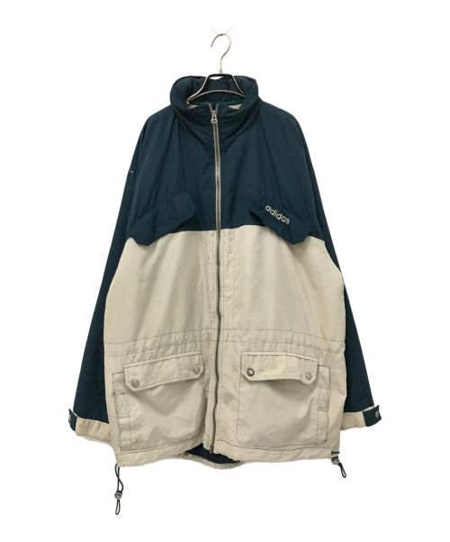 adidas（アディダス）adidas (アディダス) バイカラー中綿ジャケット グリーン×ベージュ サイズ:５４の古着・服飾アイテム