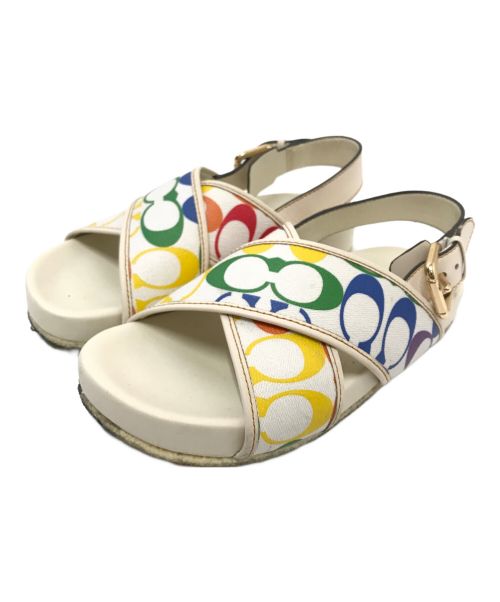 COACH（コーチ）COACH (コーチ) Adora Sandal ホワイト サイズ:US:7 Bの古着・服飾アイテム