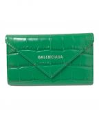 BALENCIAGAバレンシアガ）の古着「ペーパー型押し6連キーケース」｜グリーン