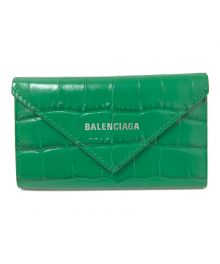 BALENCIAGA（バレンシアガ）の古着「ペーパー型押し6連キーケース」｜グリーン