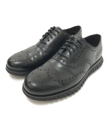 COLE HAAN（コールハーン）の古着「ゼログランドリマスタードウィングチッフオックスフォード」｜ブラック