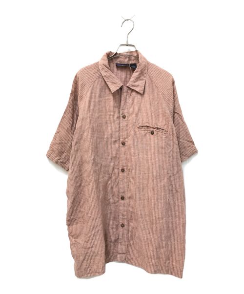 Patagonia（パタゴニア）Patagonia (パタゴニア) Hemp Open Collar S/S Shirt オレンジ サイズ:Lの古着・服飾アイテム