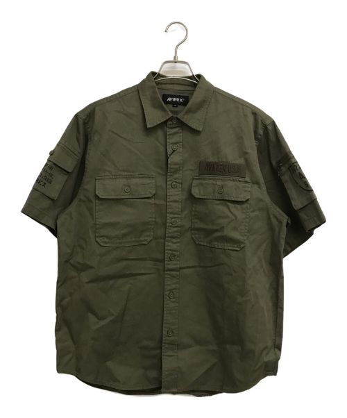 AVIREX（アヴィレックス）AVIREX (アヴィレックス) Basic FATIGUE Short Sleeve Shirt オリーブ サイズ:XLの古着・服飾アイテム