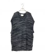 YOKEヨーク）の古着「5G OVERSIZED V-NECK KNIT VEST」｜ネイビー