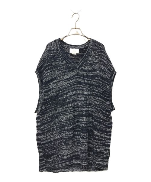 YOKE（ヨーク）YOKE (ヨーク) 5G OVERSIZED V-NECK KNIT VEST ネイビー サイズ:Mの古着・服飾アイテム