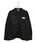 good hellerグッドヘラー）の古着「GH COMPANY WAPPEN L/S WORK SHIRT」｜ブラック