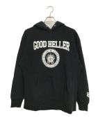 good hellerグッドヘラー）の古着「COLLEGE TYPE EAGLE SWEAT HOODY」｜ブラック