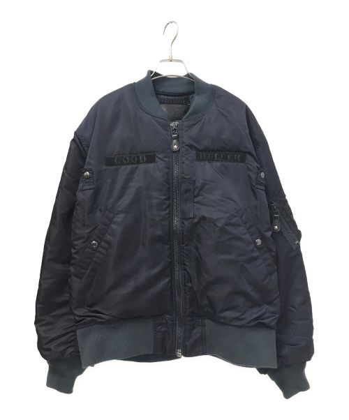 good heller（グッドヘラー）good heller (グッドヘラー) GH WAPPEN MA-1 FLIGHT JACKET ネイビー サイズ:XLの古着・服飾アイテム