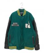 good hellerグッドヘラー）の古着「GOOD BONE WAPPEN STADIUM JACKET」｜グリーン×ブラック