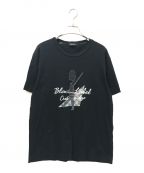 BLACK LABEL CRESTBRIDGEブラックレーベル クレストブリッジ）の古着「プリント刺繍Tシャツ」｜ブラック