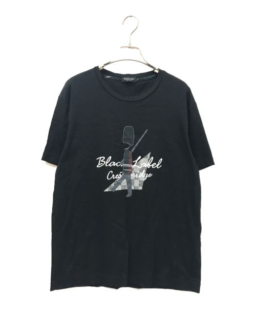 BLACK LABEL CRESTBRIDGE（ブラックレーベル クレストブリッジ）BLACK LABEL CRESTBRIDGE (ブラックレーベル クレストブリッジ) プリント刺繍Tシャツ ブラック サイズ:Mの古着・服飾アイテム