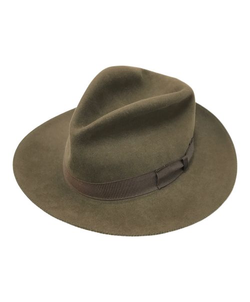 BORSALINO（ボルサリーノ）BORSALINO (ボルサリーノ) 中折りハット モスグリーン サイズ:下記参照の古着・服飾アイテム