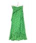 GANNI（ガニー）の古着「Dainty Georgette Wrap Top Polka Dot Green Dress」｜グリーン