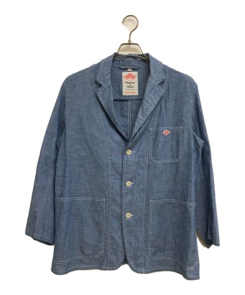 DANTON（ダントン）DANTON (ダントン) BEAMS (ビームス) 別注リネンコットンジャケット ブルー サイズ:38の古着・服飾アイテム